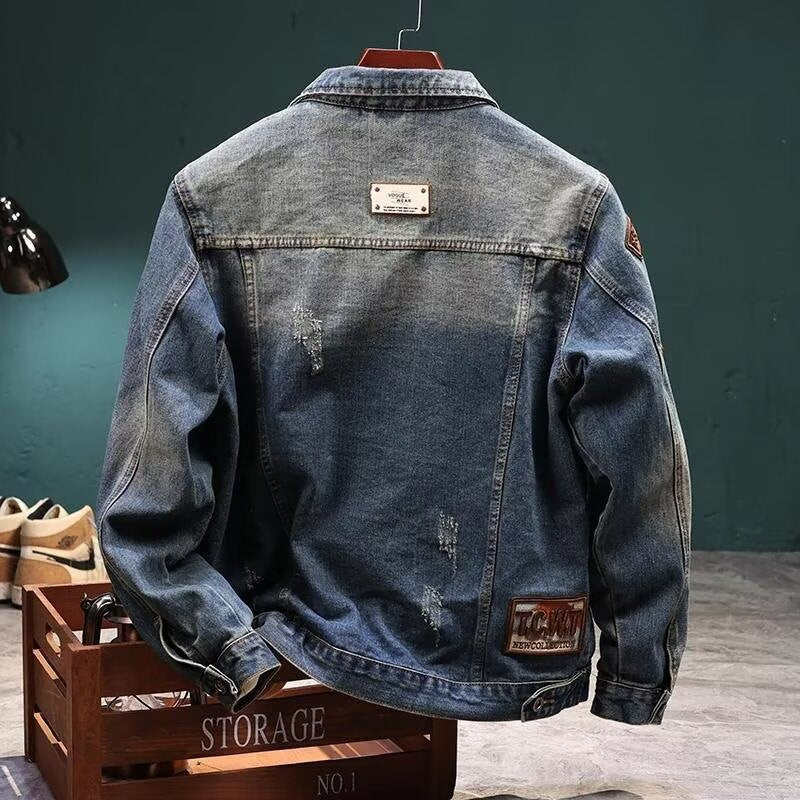 Embroidered Patch Denim Jacket