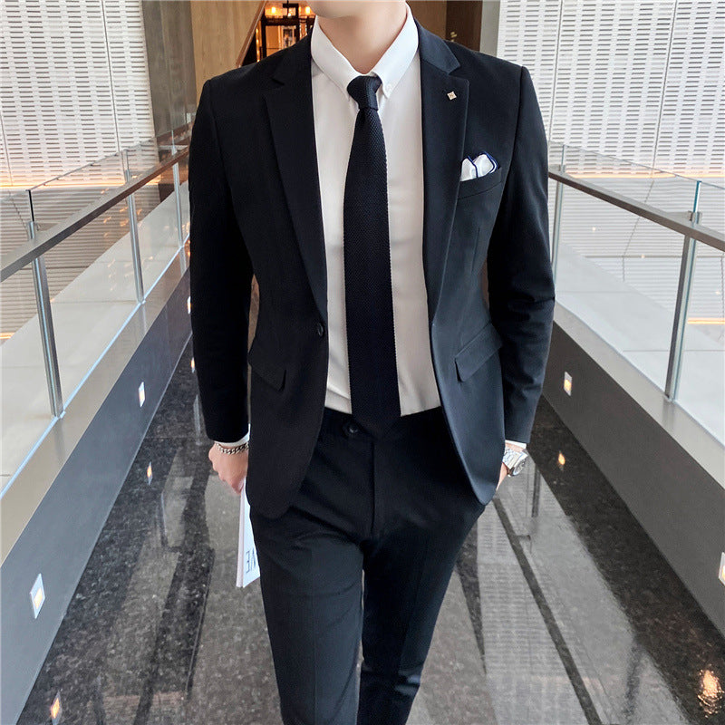 Modern Slim-Fit Three-Piece Suit