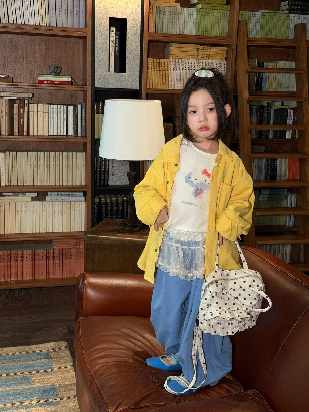 Kids' Solid Long-Sleeve Casual Shirt