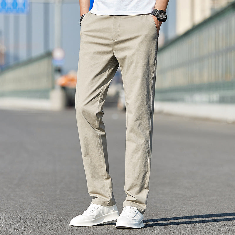 Casual Business Straight-Leg Slim-Fit Trousers