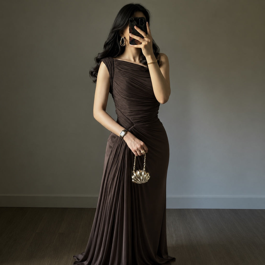 Seraphina Draped Evening Gown