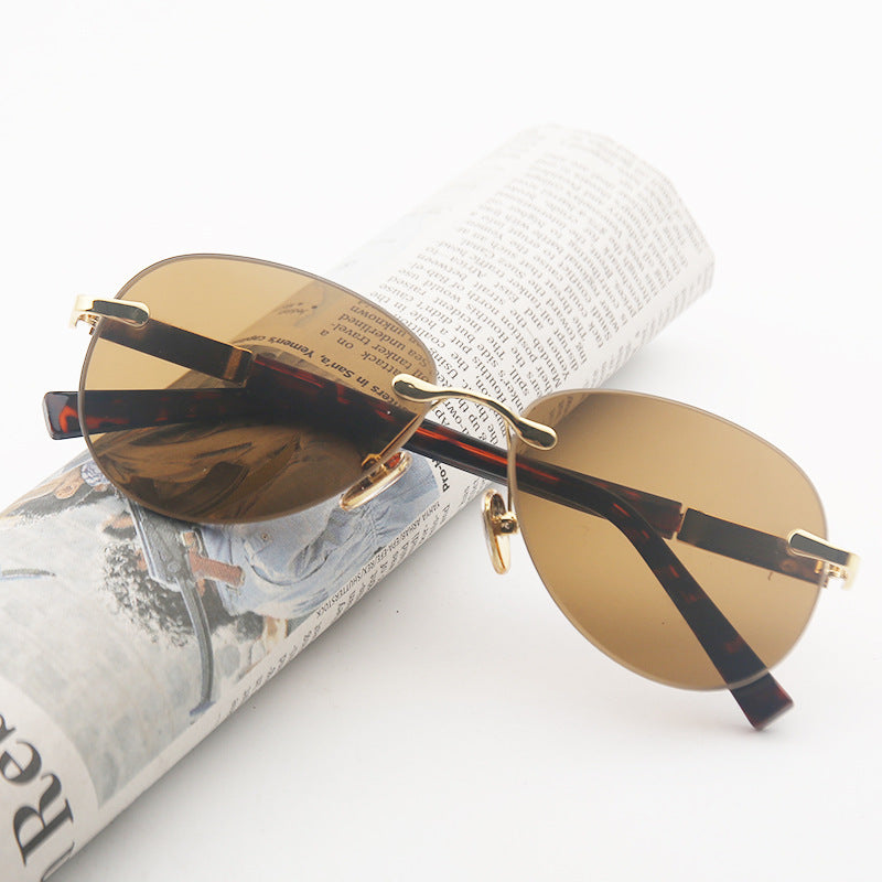 Rimless Rectangular Sunglasses