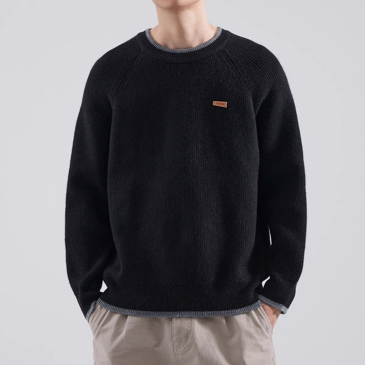 Ribbed Crewneck Sweater