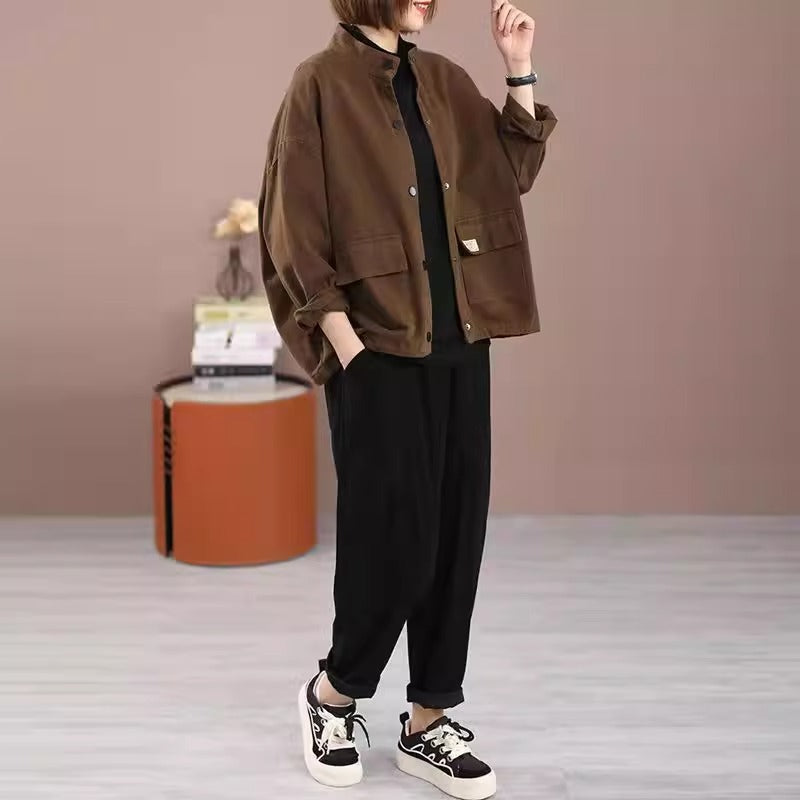 Oversized Casual Bomber Jacket