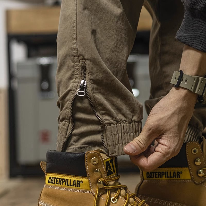 Durable Slim-Fit Cargo Work Trousers