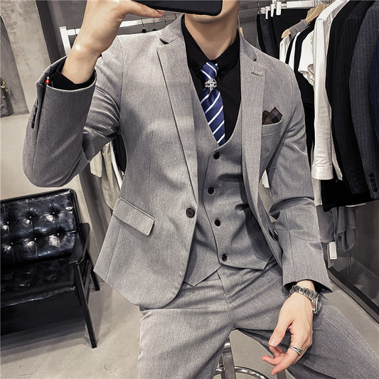 Korean Style Three-Piece Suit