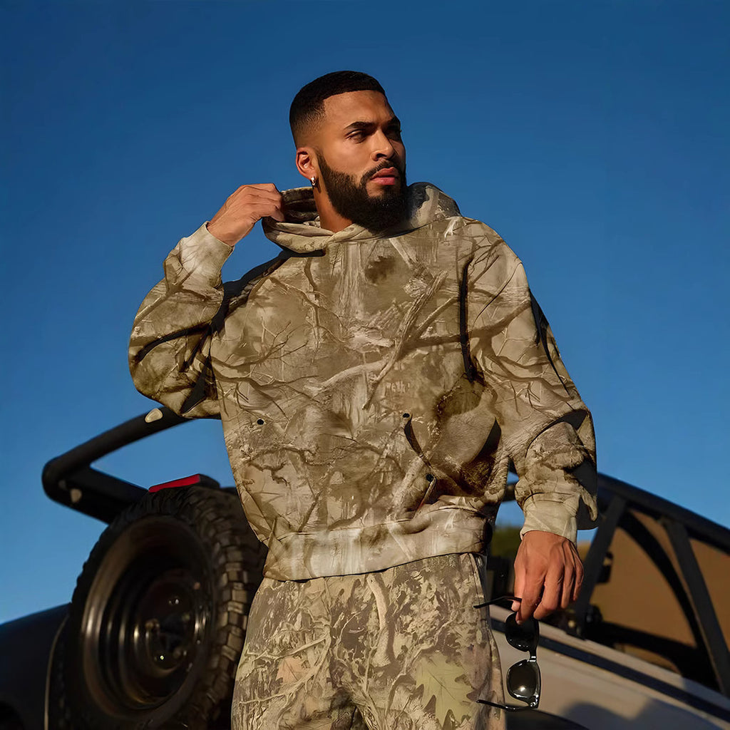 Camouflage Pattern Hoodie Set