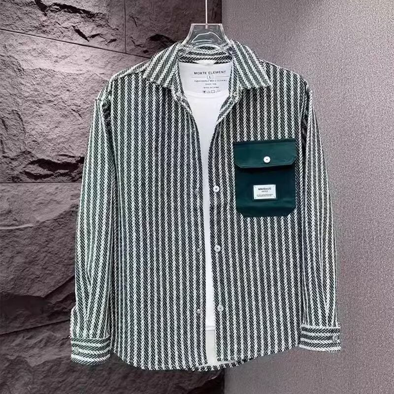 Stylish Striped Casual Jacket-Shirt