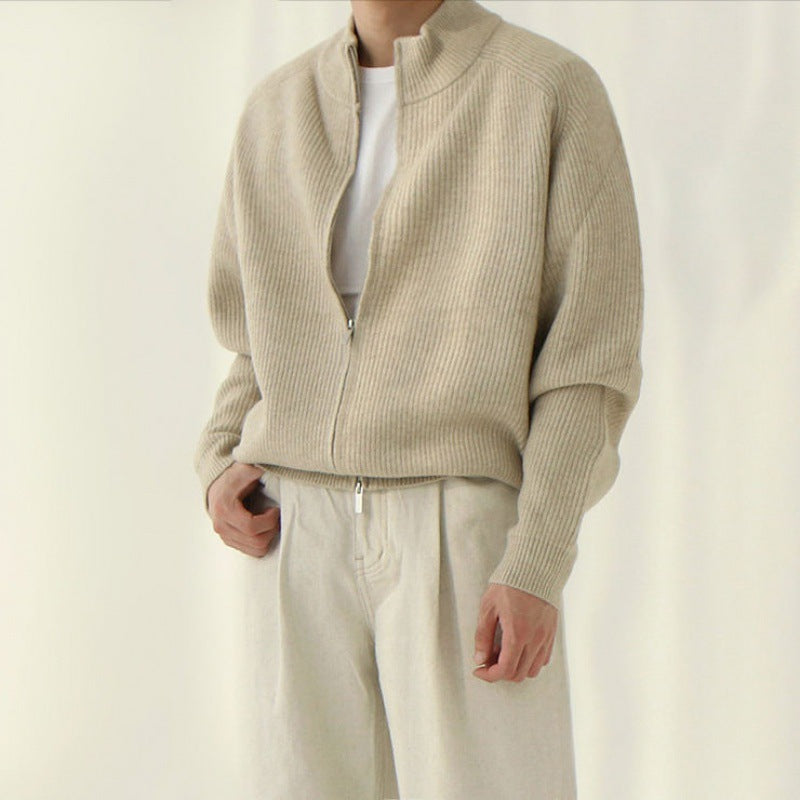 Men’s Ribbed Zip-Up Cardigan