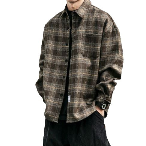 Oversized Plaid Flannel Shirt