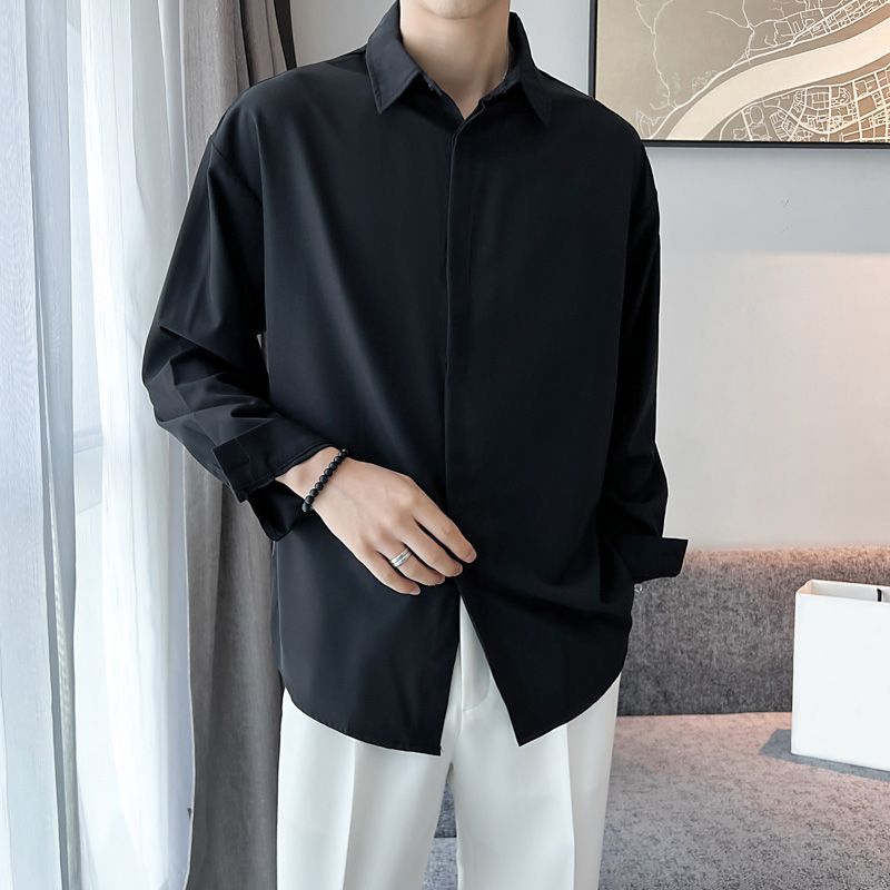 Stylish Long-Sleeve Drape Shirt