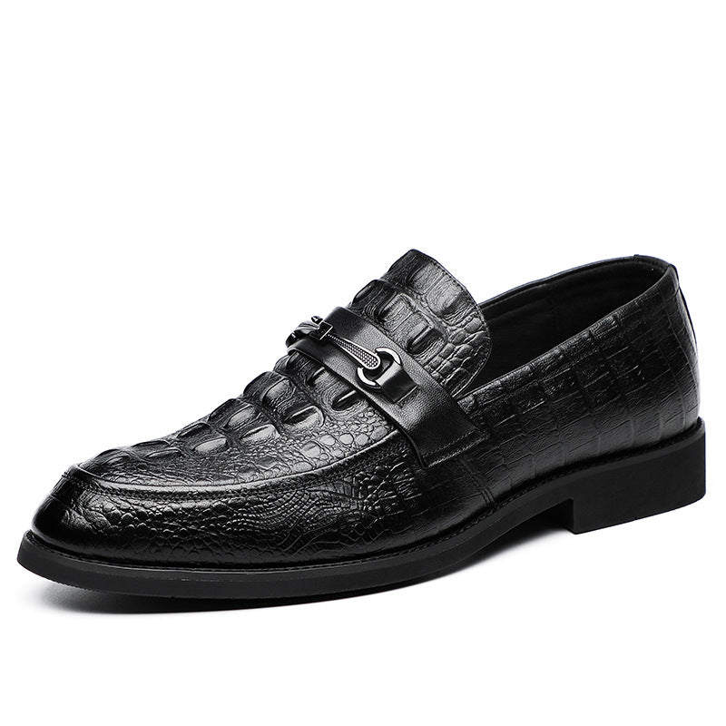 Men's Crocodile Pattern Leather Loafers