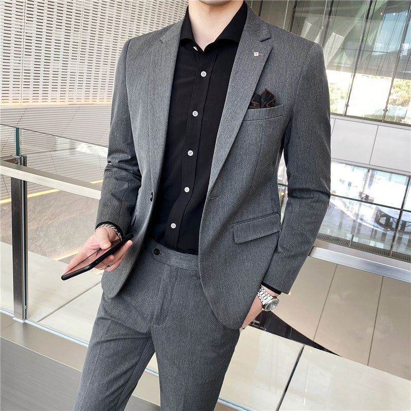 Modern Slim-Fit Three-Piece Suit