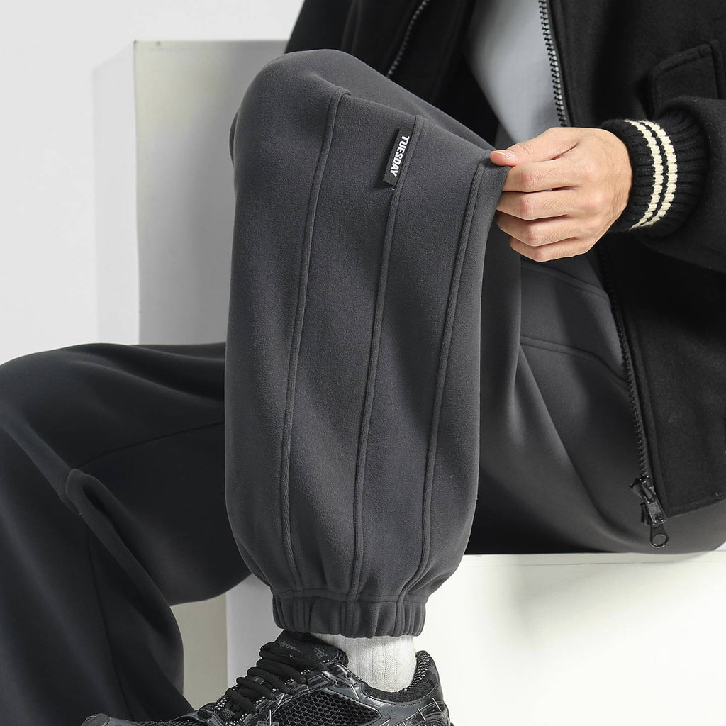 Thickened Fleece-Lined Sweatpants