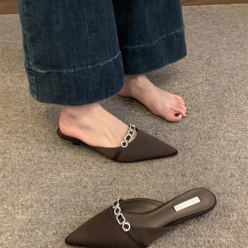 Low-Heel Slip-On Sandals
