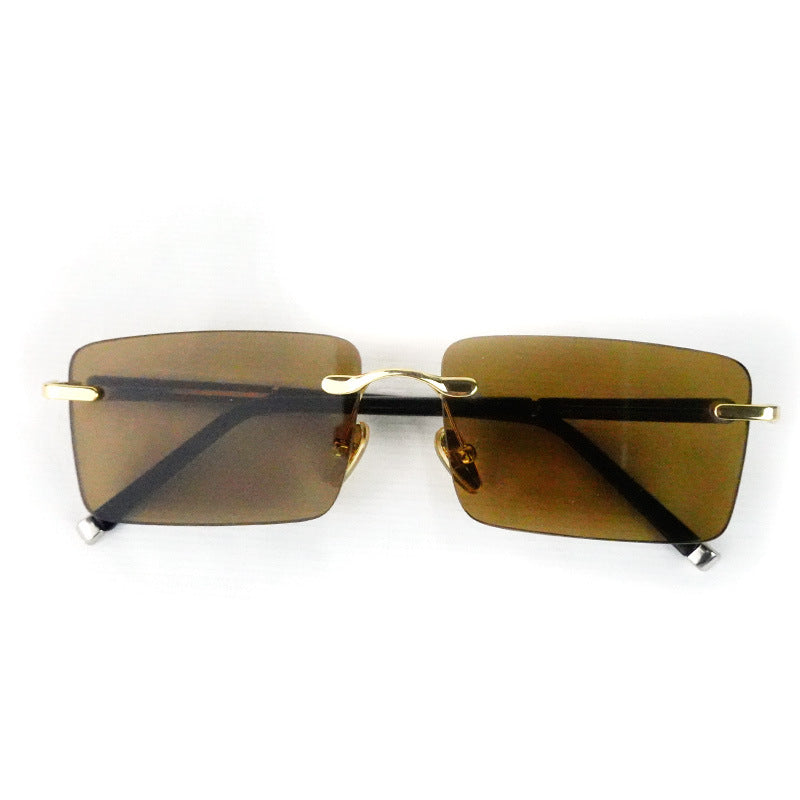 Rimless Rectangular Sunglasses