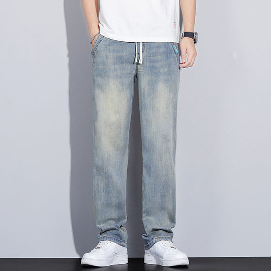 Wide-Leg Denim Trousers