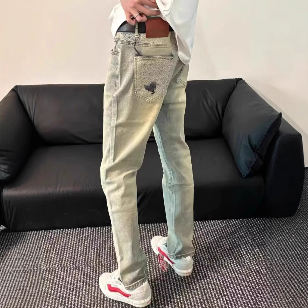 Distressed Slim-Fit Jeans