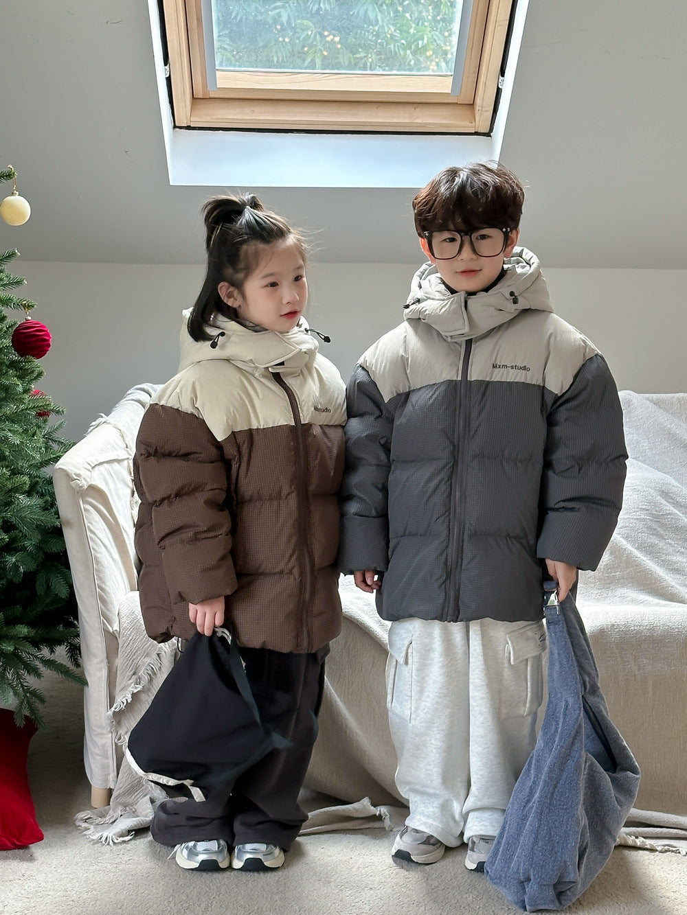 Kids' Short Hooded Puffer Jacket