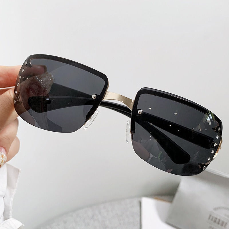 Cyber-Glam Shield Sunglasses