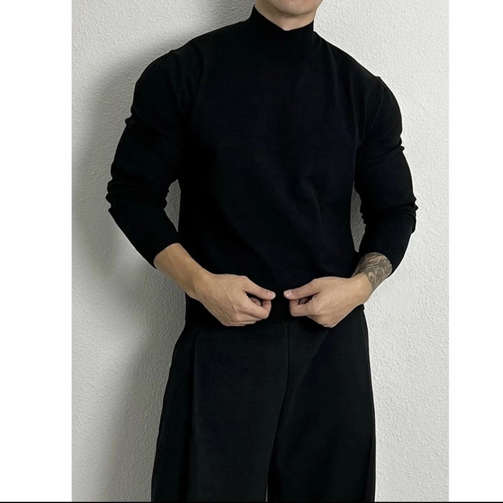 High-Neck Stretch Pullover