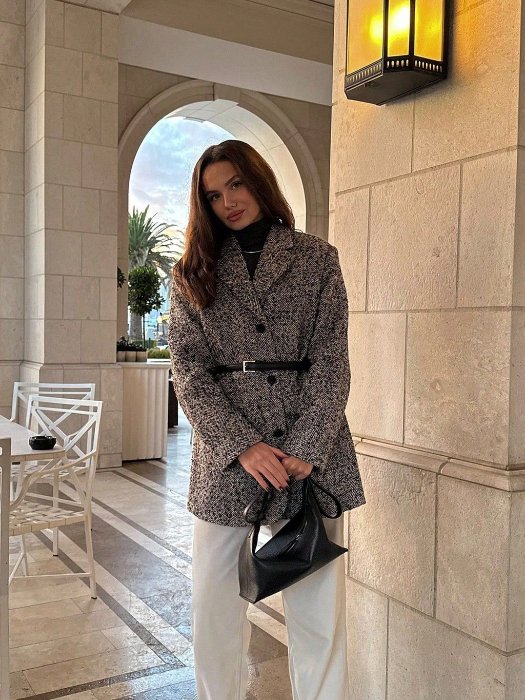 Women's Belted Relaxed Blazer