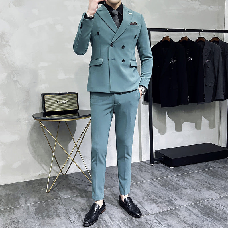Modern Double-Breasted Suit