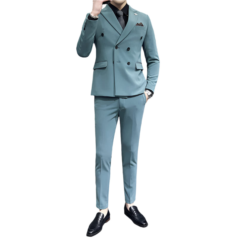 Modern Double-Breasted Suit