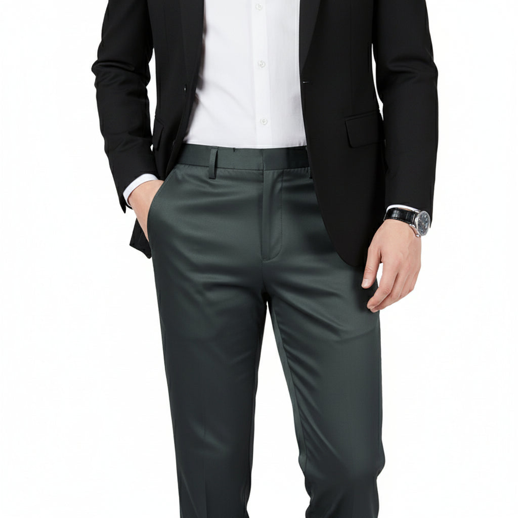 Silk-Blend Stretch Trousers