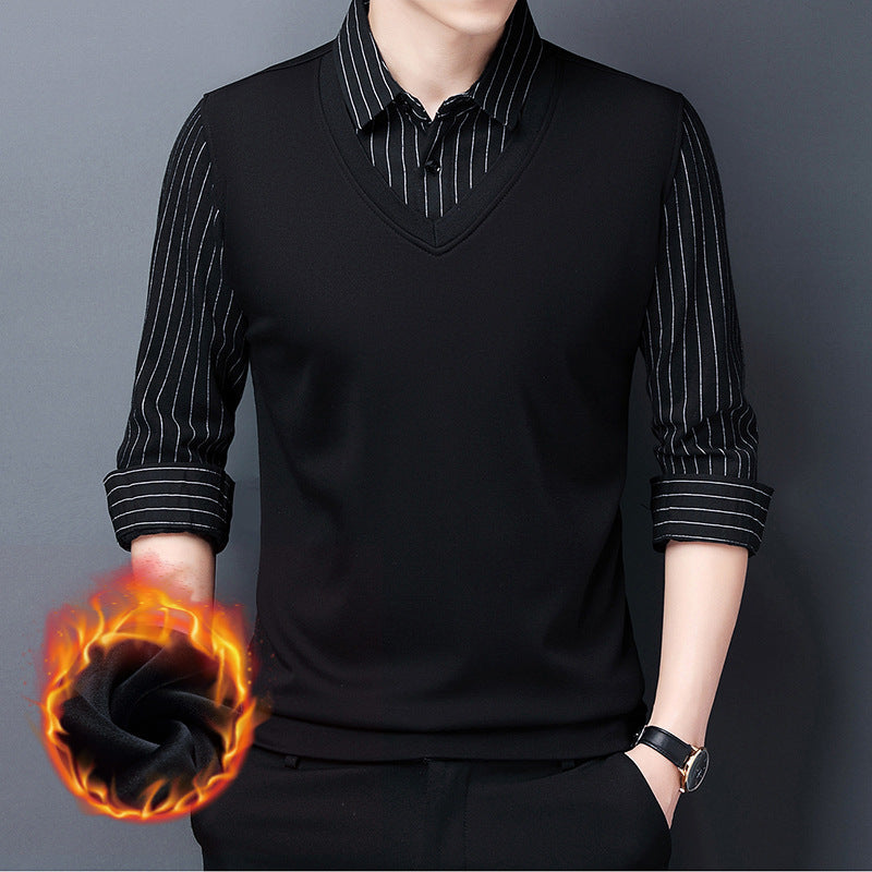 Men’s Layered-Look Thermal Knit
