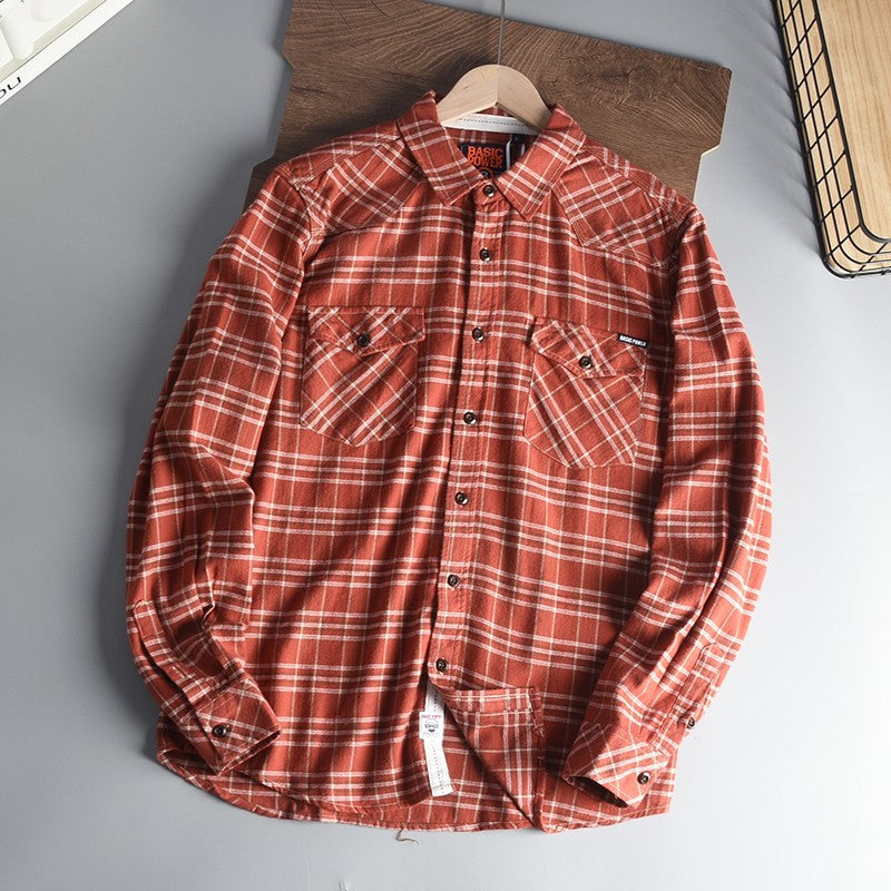 Retro Brushed Flannel Overshirt
