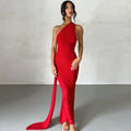 Pleated Backless Dress