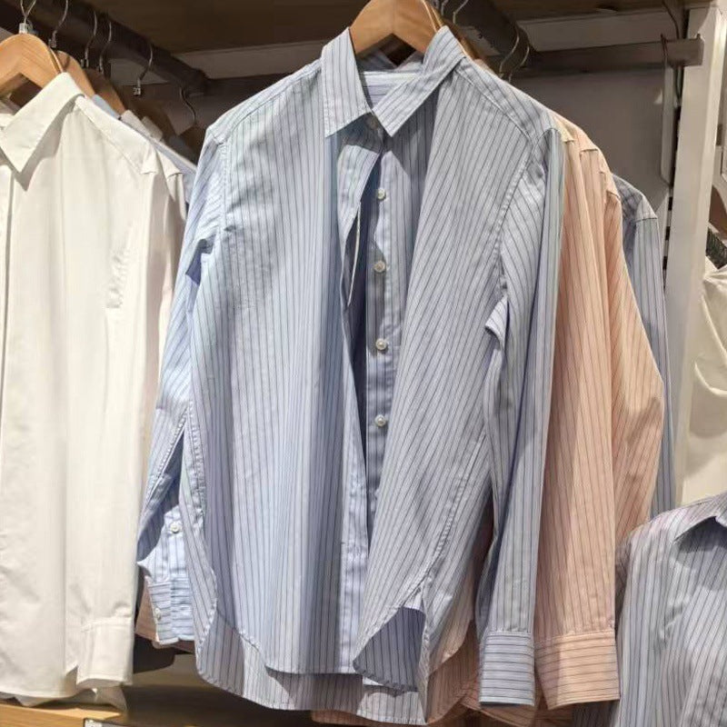 Vertical Pinstripe Lightweight Button-Down
