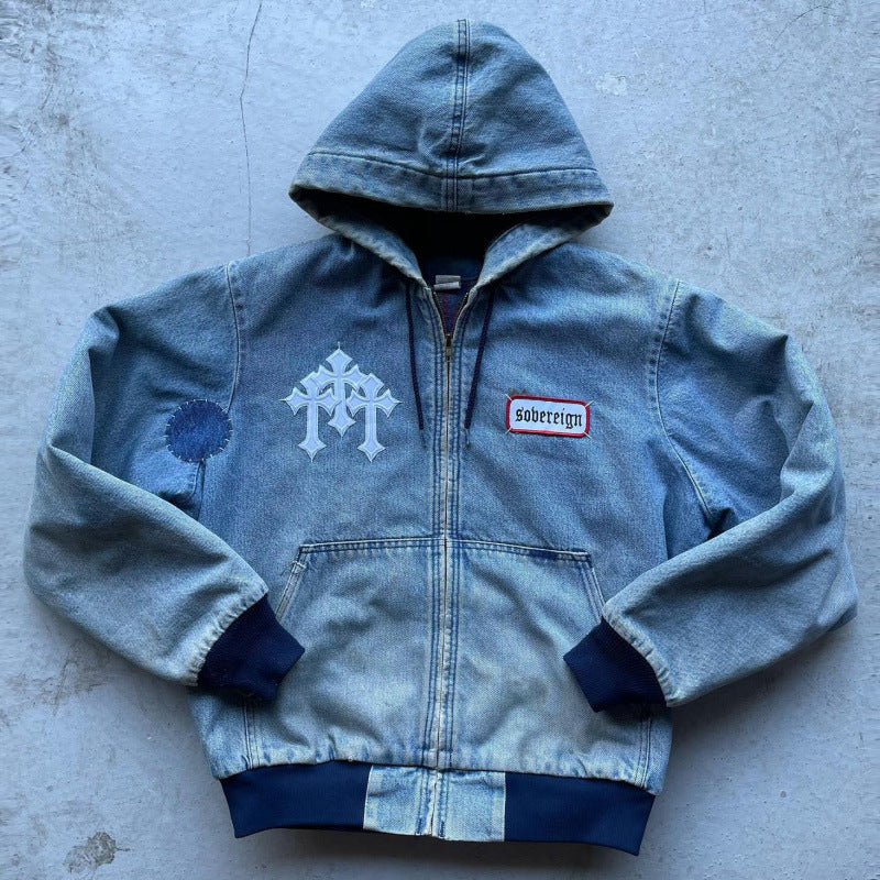 Men’s Hooded Utility Print Jacket