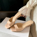 Leather Wedge Slides