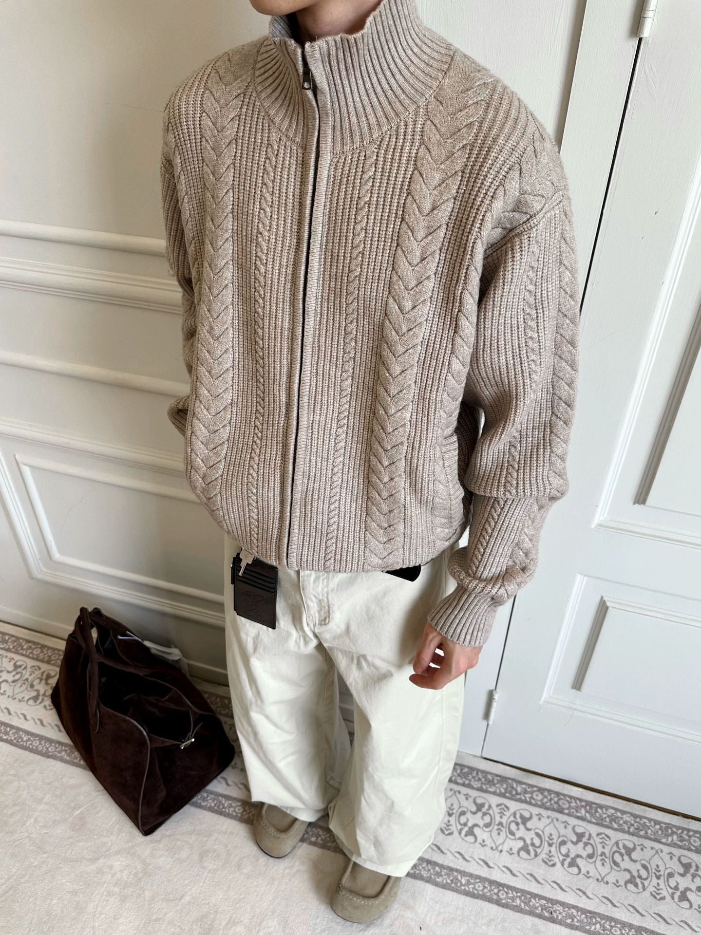 Heritage Cable Zip Cardigan
