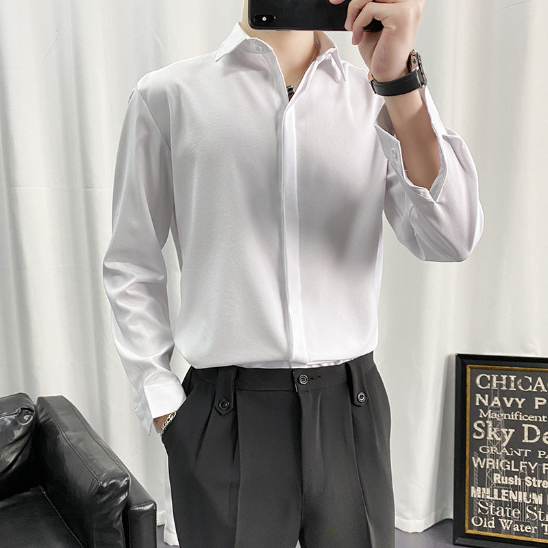 Minimalist Business Casual Long-Sleeve Shirt