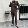 Dark brown (suit + vest + trousers)