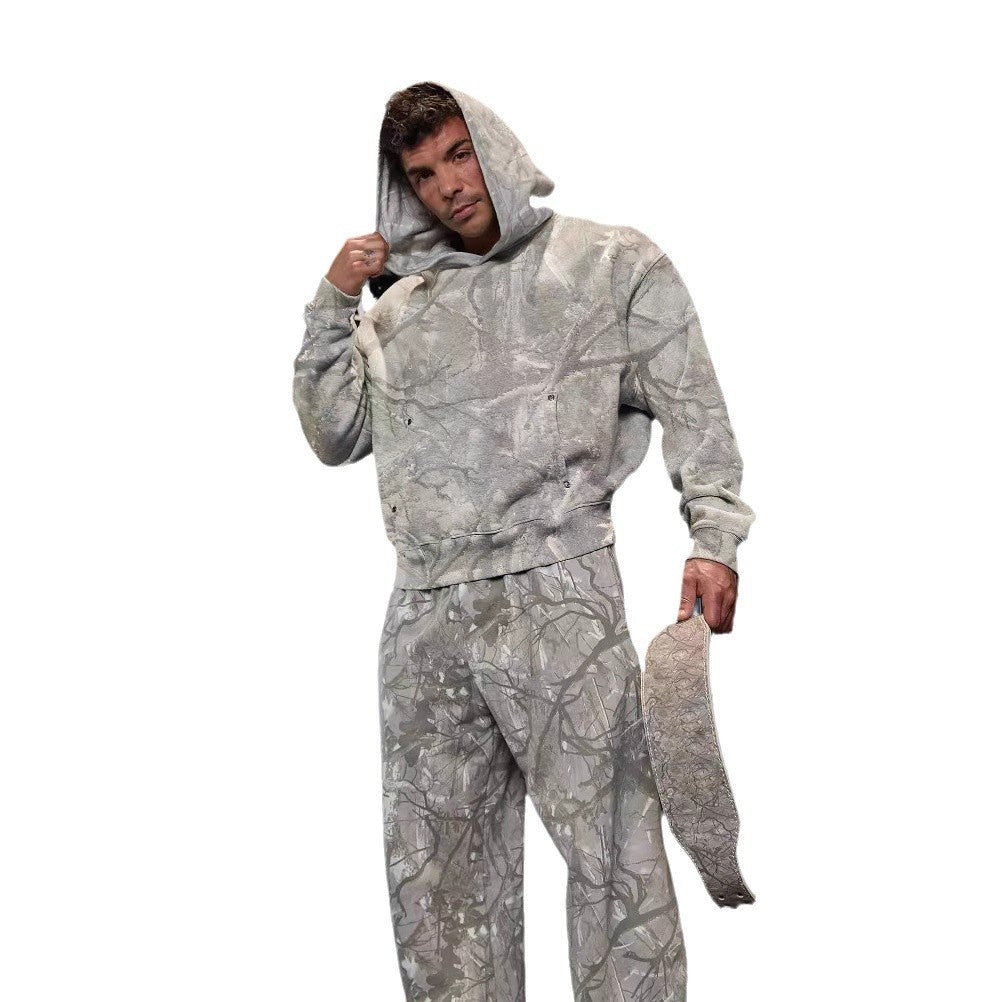 Camouflage Pattern Hoodie Set