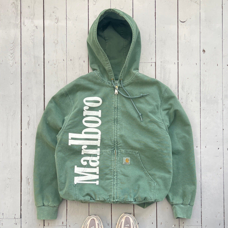 Men’s Hooded Utility Print Jacket