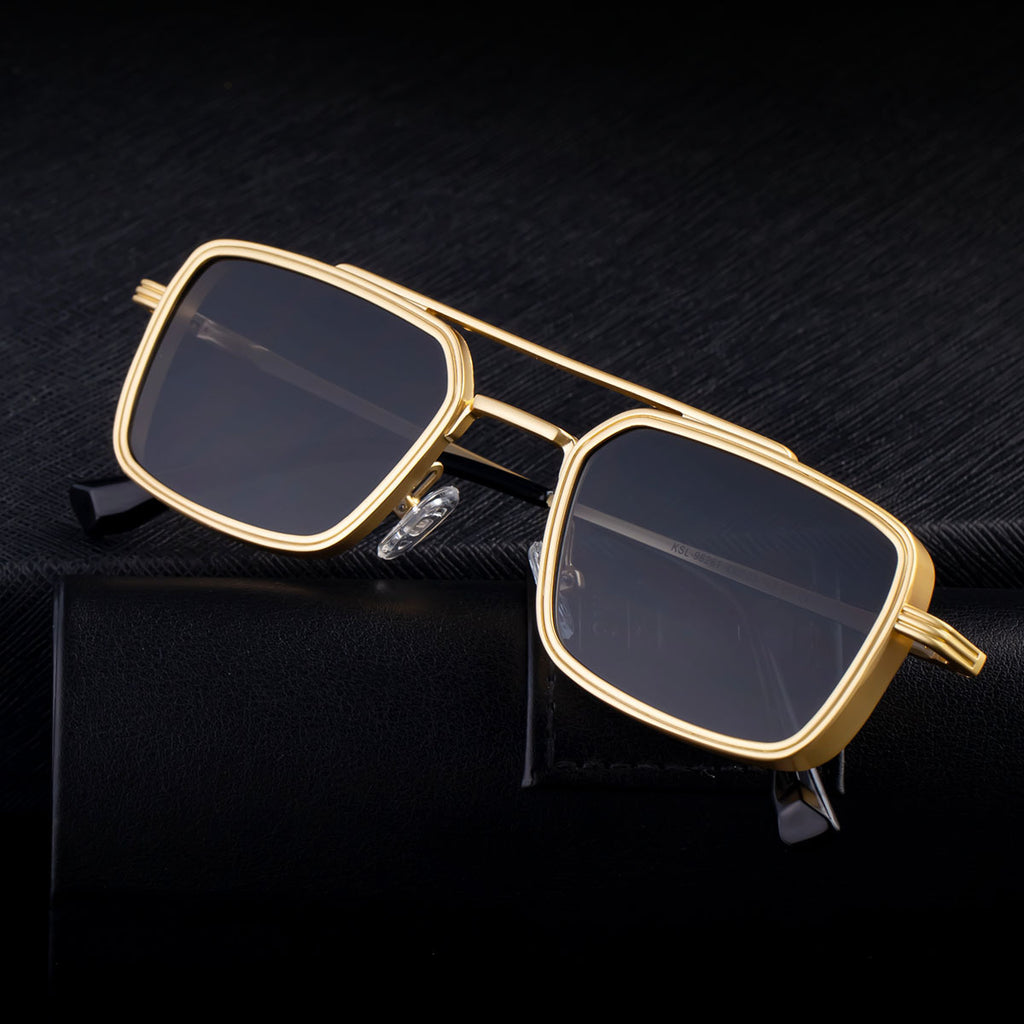 Metal Frame Rectangular Sunglasses