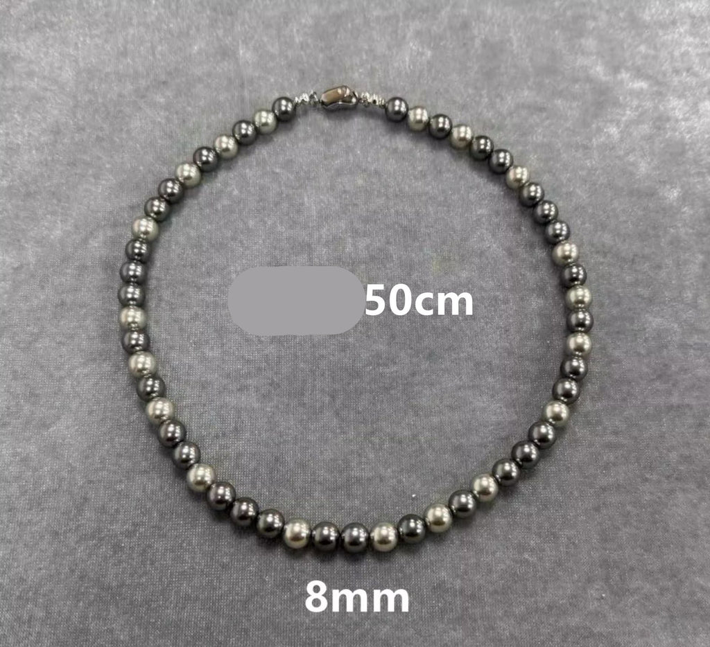 Metallic Pearl Statement Necklace