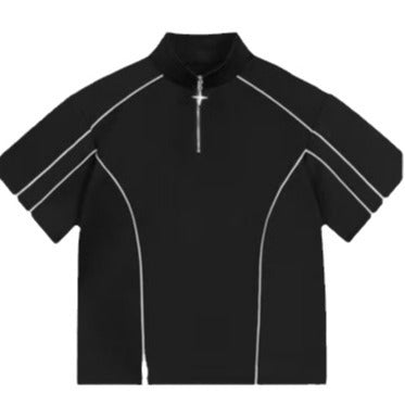 Relaxed Fit Half-Zip Two-Piece Set