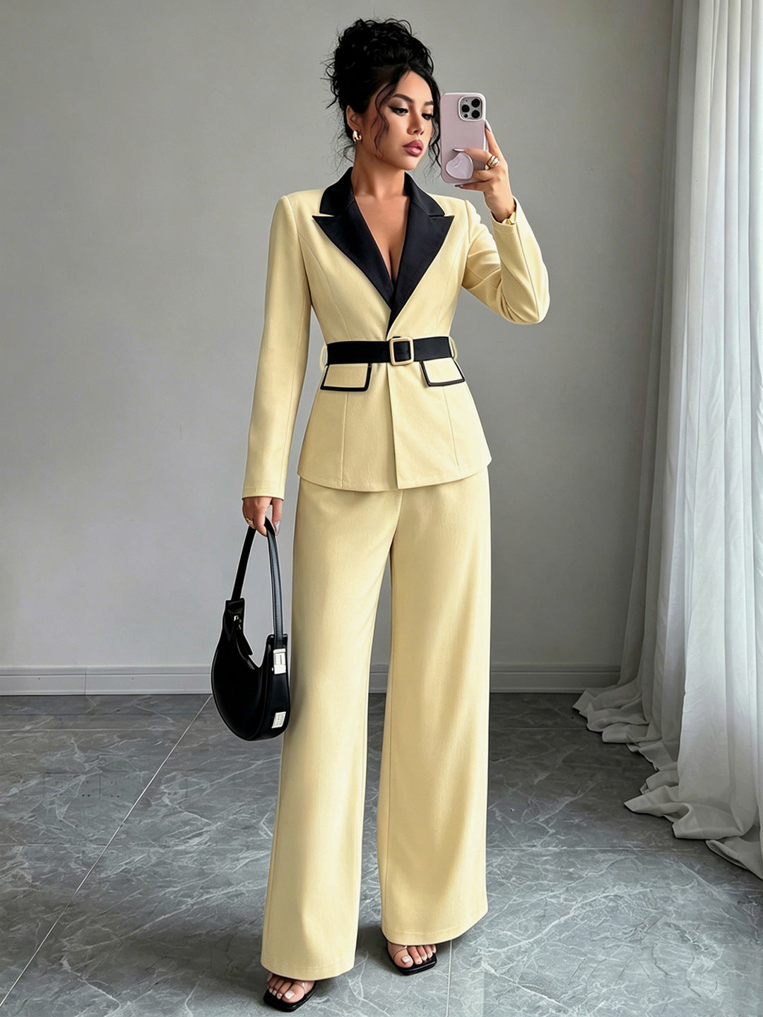 Sleeveless Blazer and Trousers Set