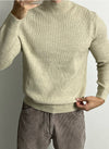 Small turtleneck knit apricot color