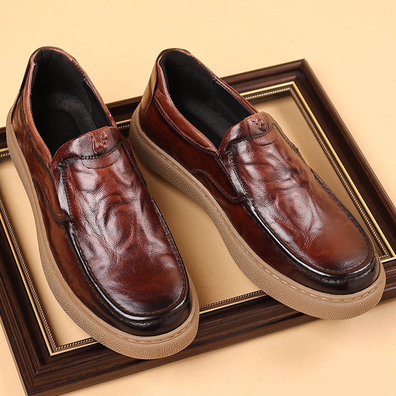 Men's Genuine Leather Slip-On Loafers