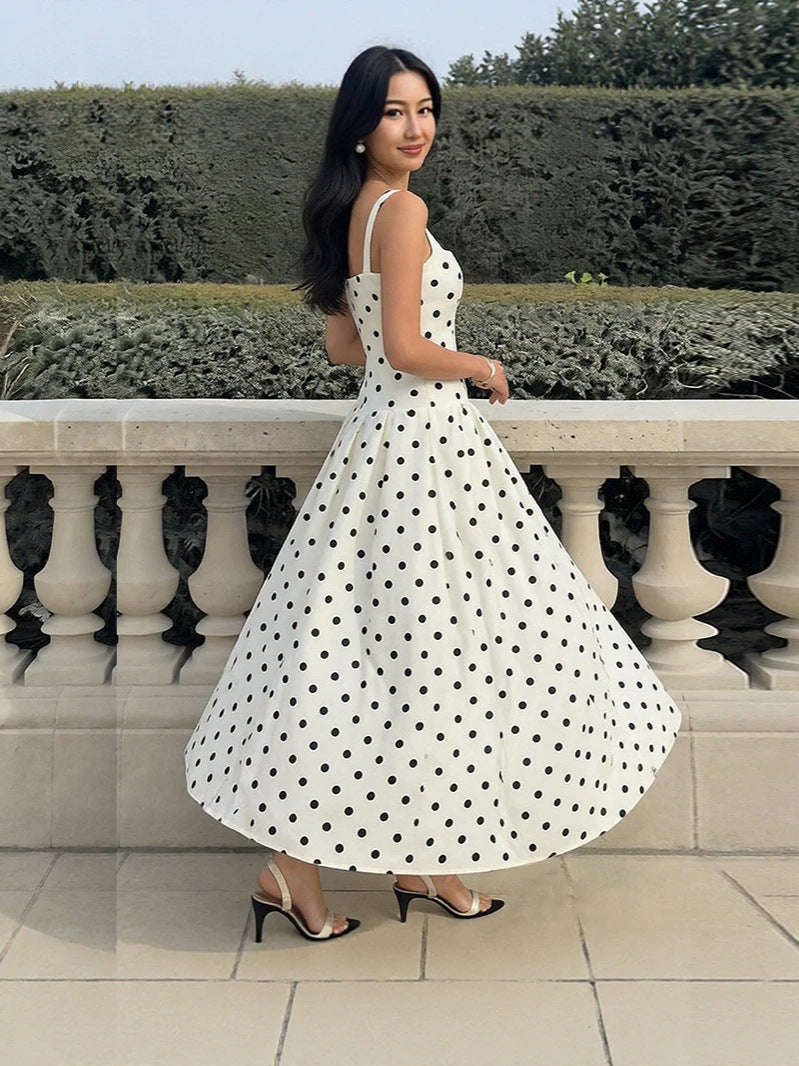 Polka Dot Strapless Dress
