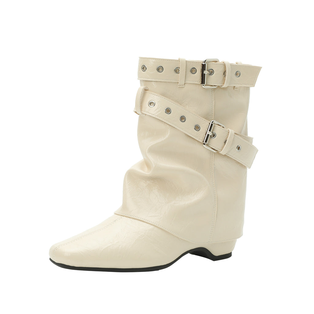 Buckle Western Mid-Calf Boots