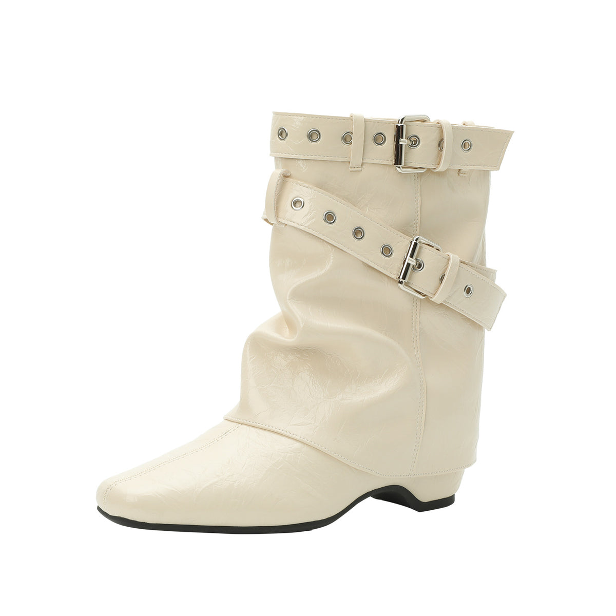 Buckle Western Mid-Calf Boots