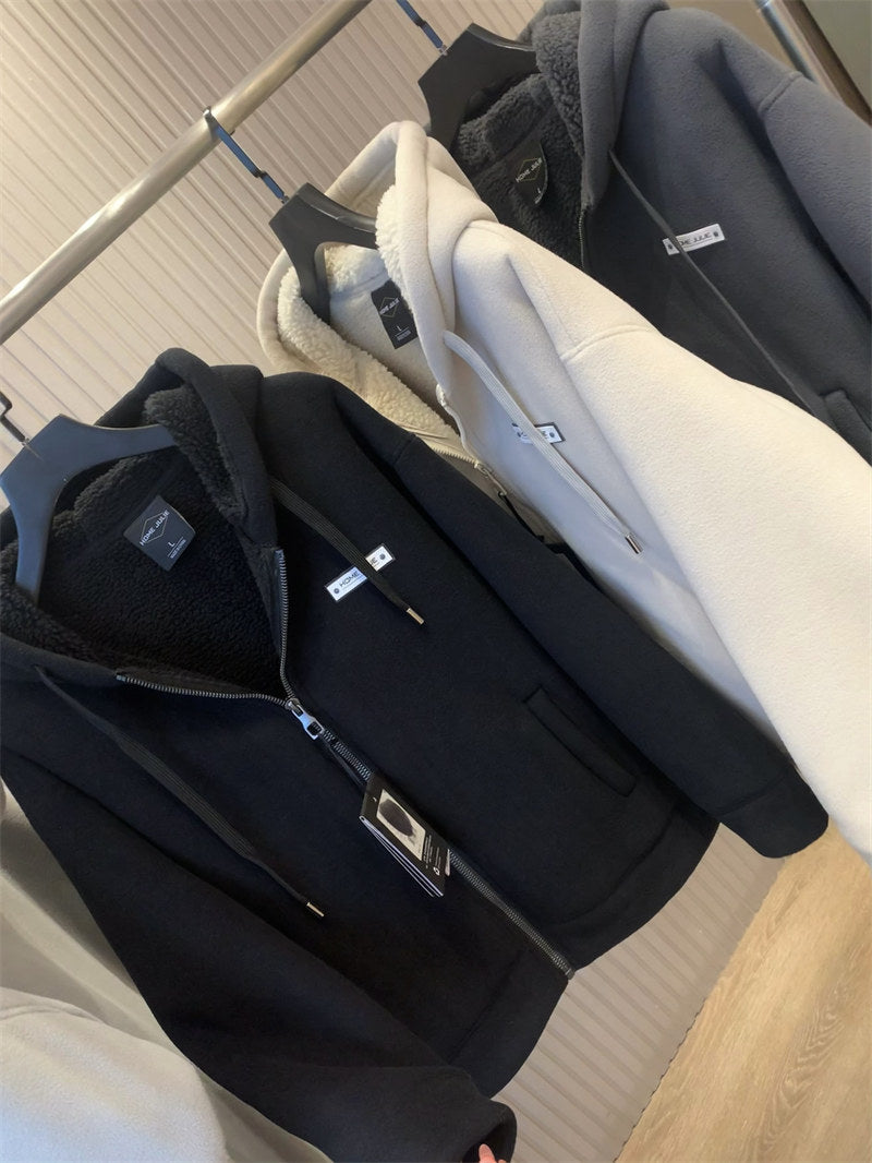 500g Heavyweight Sherpa Lined Zip Hoodie